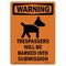 Signmission Safety Sign, OSHA WARNING, 10" Height, Trespassers Will Be, Portrait OS-WS-D-710-V-13573 - alternate 1